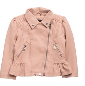 NWT Pink Urban Republic Toddler Faux Leather Moto Jacket
